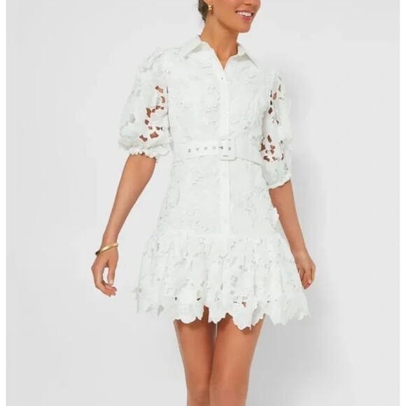 TUCKERNUCK EN Saison Ottis Floral Cutwork Minidress NWT Size Small - Picture 2 of 11
